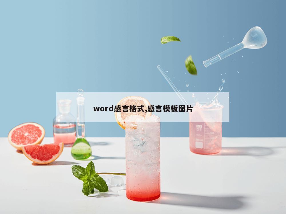 word感言格式,感言模板图片